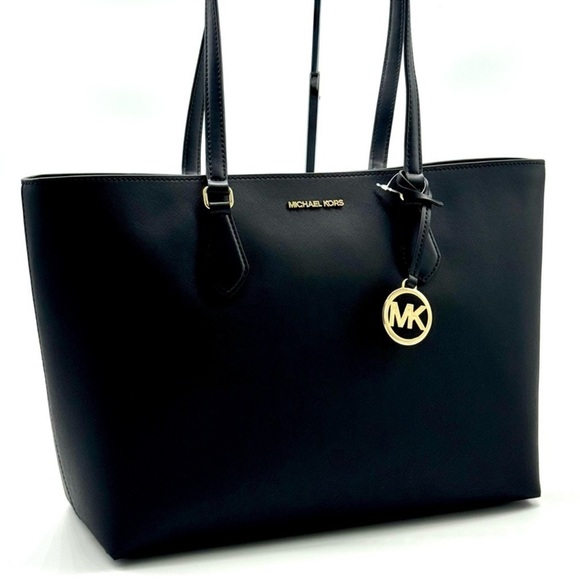 Michael Kors Sheila Large Signature Logo Tote Bag - Black - Picture 4 of 11